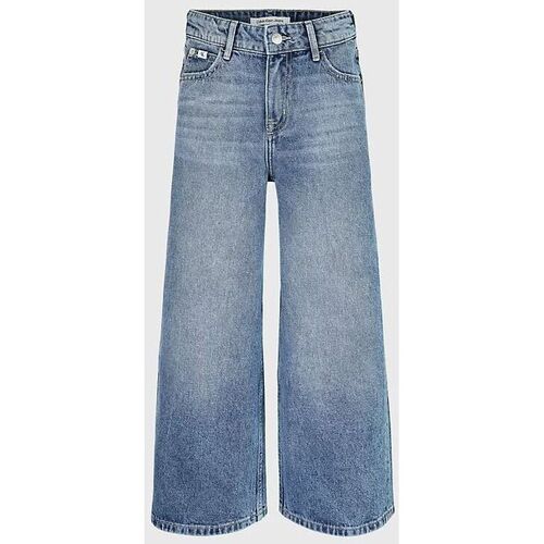 Vêtements Fille Jeans Tank Calvin Klein Jeans IG0IG01892 WIDE-1AA VISUAL LIGHT BLUE Bleu