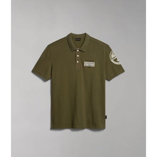 Vêtements Homme T-shirts & Polos Napapijri E-AMUNDSEN NP0A4H6A-GAE1 GREEN LICHEN Vert