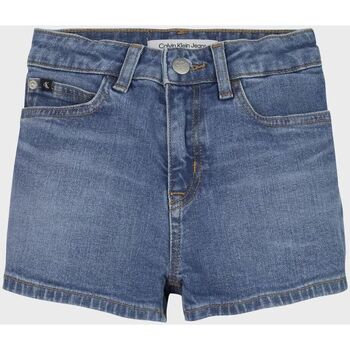 Vêtements Fille Shorts / Bermudas Calvin Klein Jeans IG0IG01978 RELAXED SHORT-1A4 MID BLUE Bleu