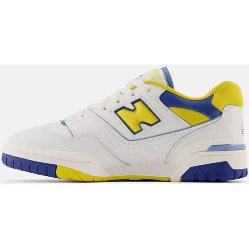 Chaussures Homme Baskets mode New Balance BB550 NCG-WHITE/YELLOW/BLUE Blanc