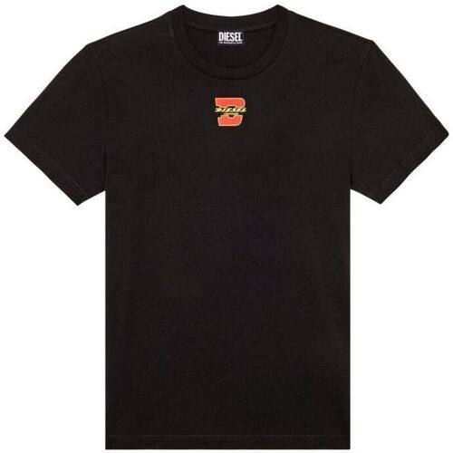 Vêtements Homme Ruimvallend T-shirt met print van grafische vlammen in gebleekt zwart A10373 0GRAI T-DIEGO-K55-9XX Noir