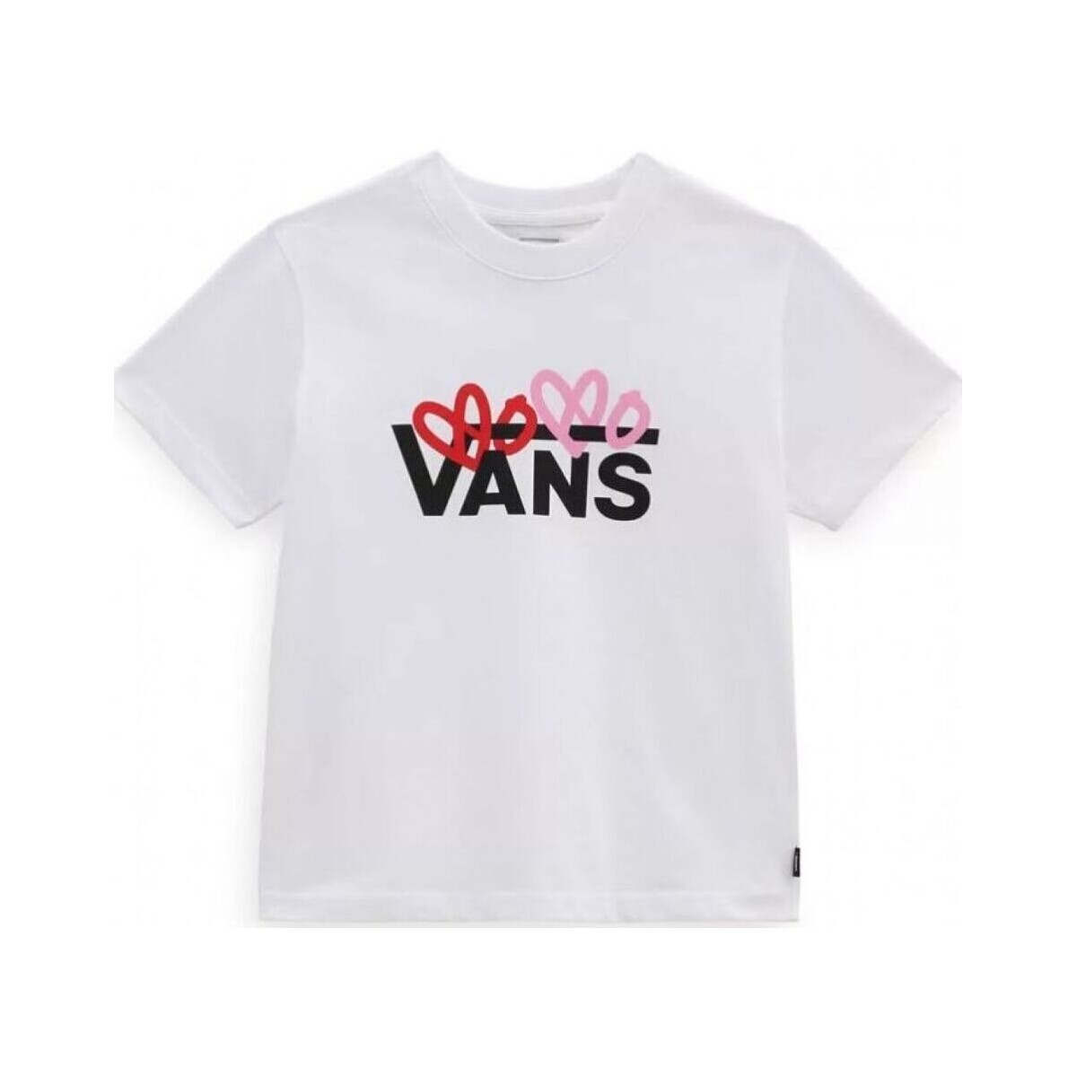 Vêtements Fille T-shirts & Polos Vans VN00040PWHT1-WHITE Blanc