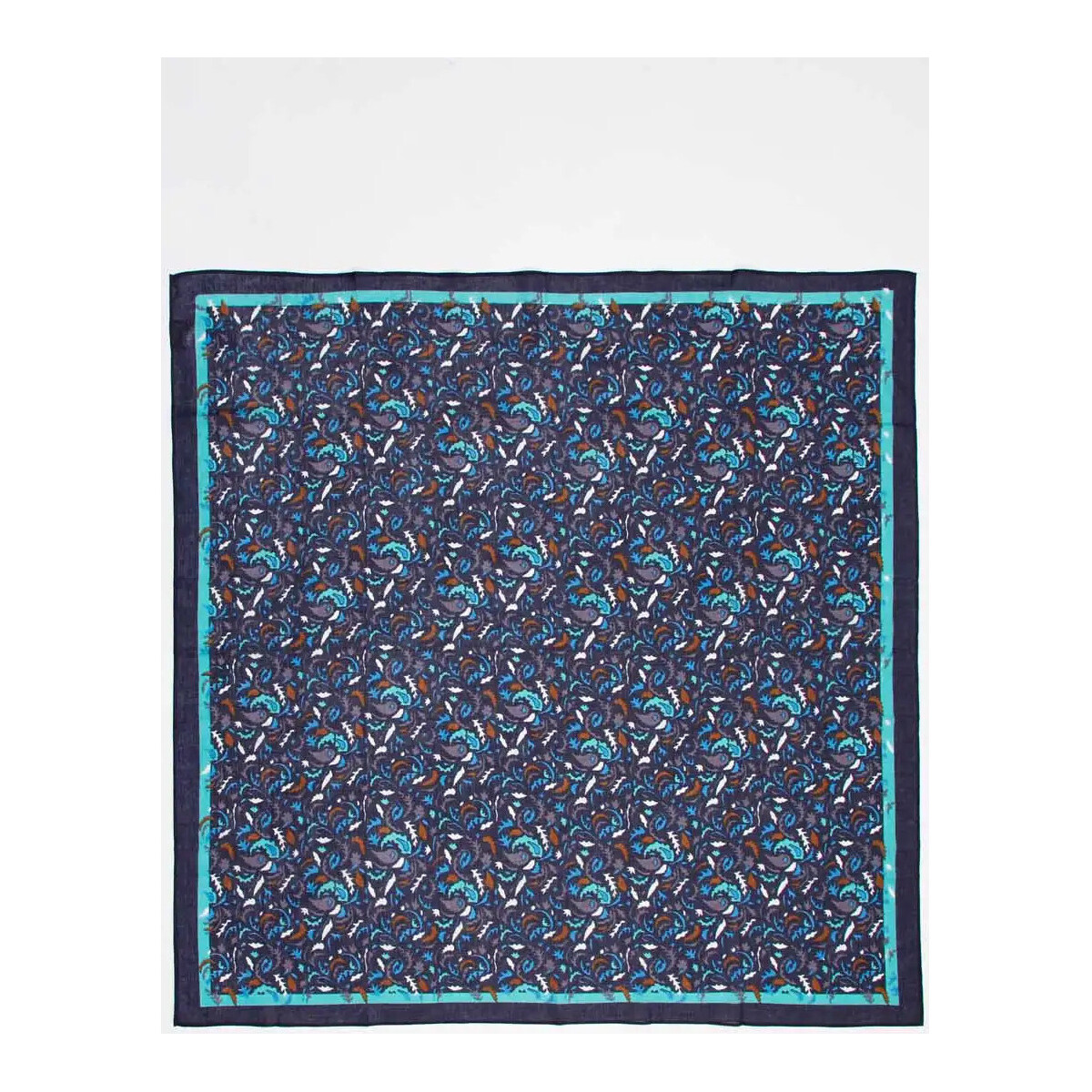 Accessoires textile Femme Echarpes / Etoles / Foulards La Fiancee Du Mekong Foulard coton imprimé MAXI Bleu