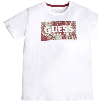 Vêtements Garçon T-shirts manches courtes Guess G-L3GI08K8HM0 Blanc