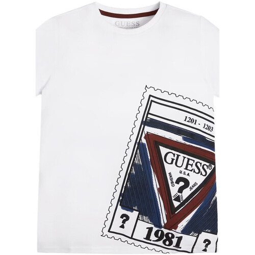 Vêtements Garçon T-shirts manches courtes Guess G-L3GI01K8HM0 Blanc