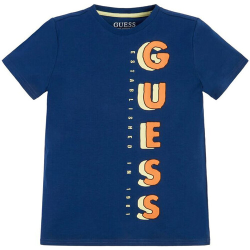 Vêtements Garçon T-shirts manches courtes Guess G-L3GI00K8HM0 Bleu