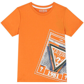 Vêtements Garçon T-shirts manches courtes Guess G-L3GI01K8HM0 Orange