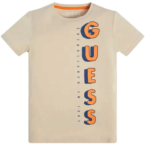 Vêtements Garçon T-shirts manches courtes Guess G-L3GI00K8HM0 Beige