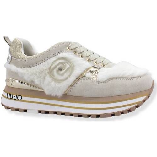 Chaussures Femme Bottes Liu Jo Maxi Wonder 48 Sneaker Pelo Donna White BF2113PX295 Blanc