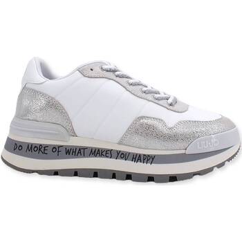 Chaussures Femme Bottes Liu Jo Amazing 01 Sneaker Donna Metallic White BF2125PX263 Blanc