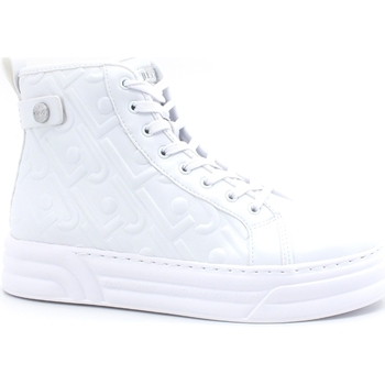 Chaussures Femme Bottes Liu Jo Cleo 05 Sneaker Mid Loghi White BA2041EX014 Blanc
