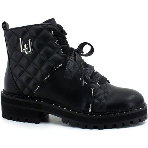 Chaussures Femme Bottes Liu Jo Pink 164 Anfibio Trapuntato Black SF1027EX014 Noir