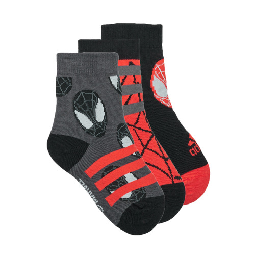 Accessoires Garçon Chaussettes de sport raglan Adidas Sportswear SPIDER-MAN 3PP Noir / Gris / Gris
