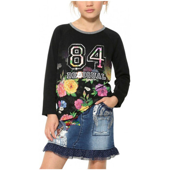 Vêtements Fille Dolce & Gabbana Kids logo patch cotton T-shirt Desigual T-Shirt Manches longues Fille Brunswic Noir 17WGTK56 Noir
