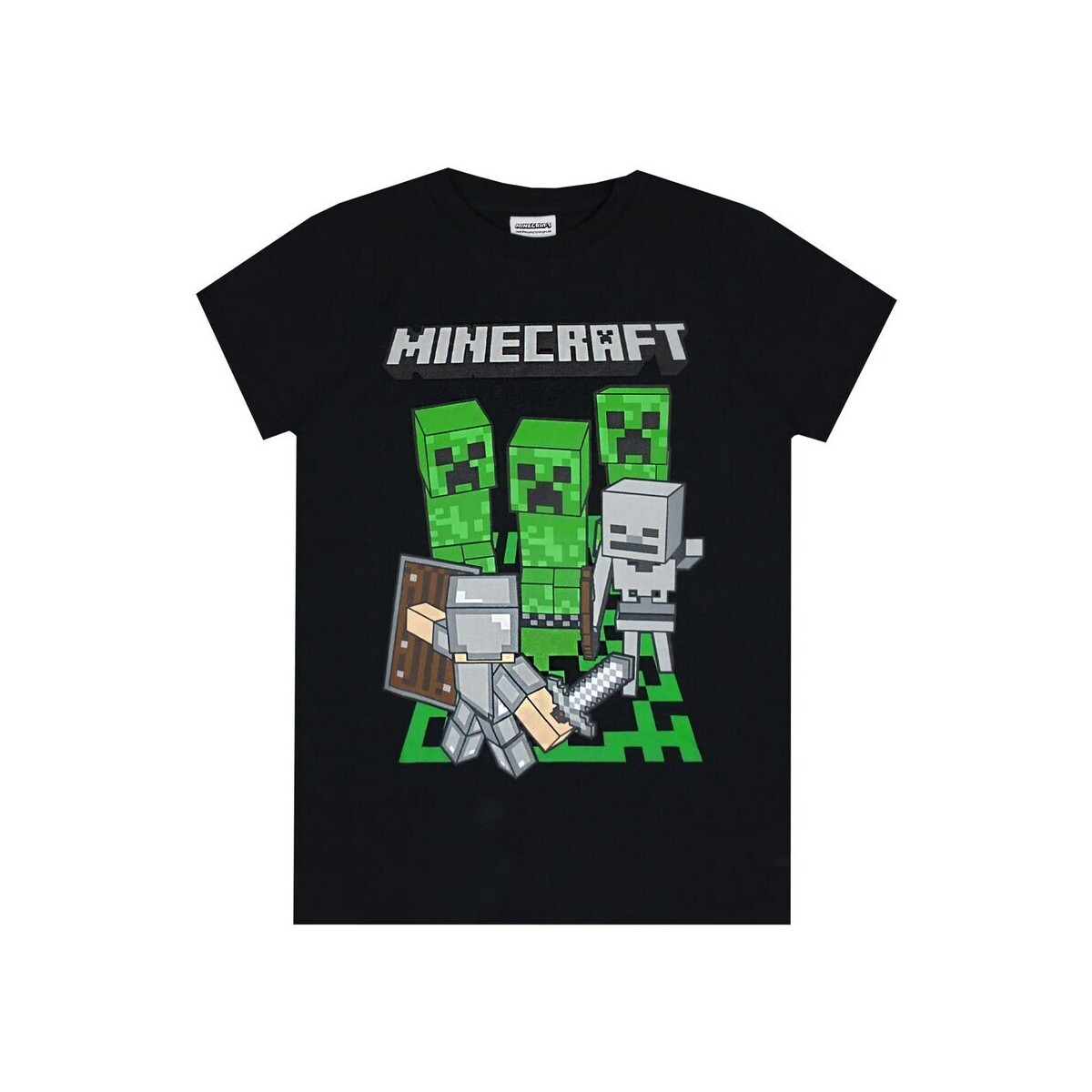 Vêtements Enfant T-shirts manches courtes Minecraft Adventure Noir