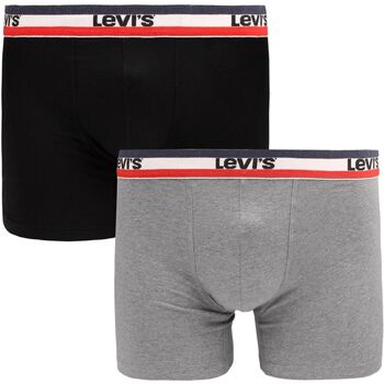 Sous-vêtements Homme Caleçons Levi's Boxer-shorts Brief Lot de 2 Noir Gris Noir