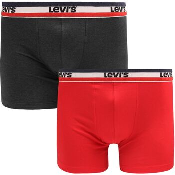 Sous-vêtements Homme Caleçons Levi's Boxer-shorts Brief Lot de 2 Rouge Gris Multicolore