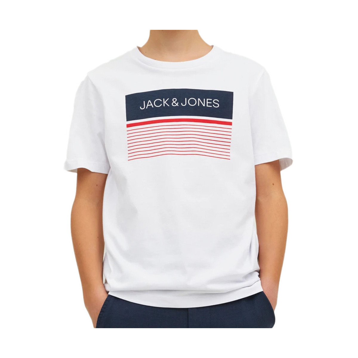 Vêtements Garçon T-shirts & Polos Jack & Jones 12224231 Blanc