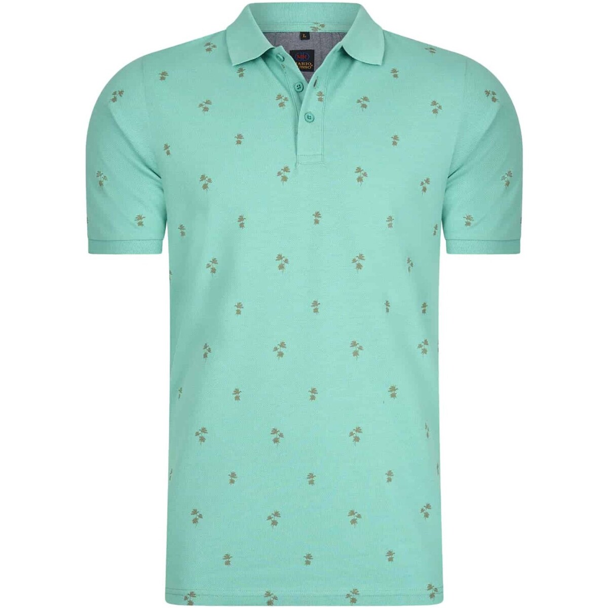 Vêtements Homme Polos manches courtes Mario Russo Polo Palm Tree Vert