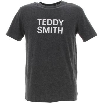 Vêtements Homme Chemise Coton Droite Teddy Smith Ticlass basic m Noir
