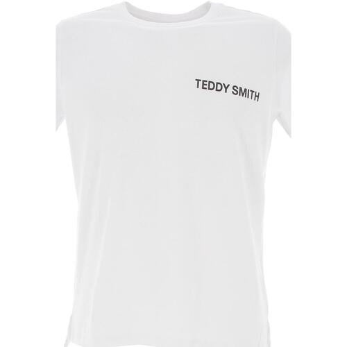 Vêtements Garçon T-shirts manches courtes Teddy Smith T-required mc jr Blanc