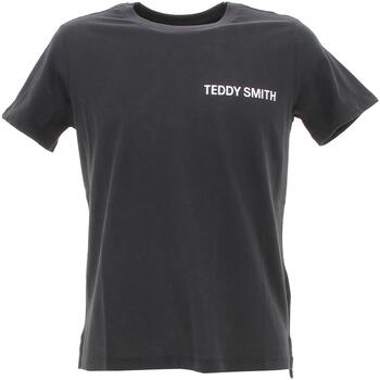 Vêtements Garçon T-shirts manches courtes Teddy Smith T-required mc jr Noir