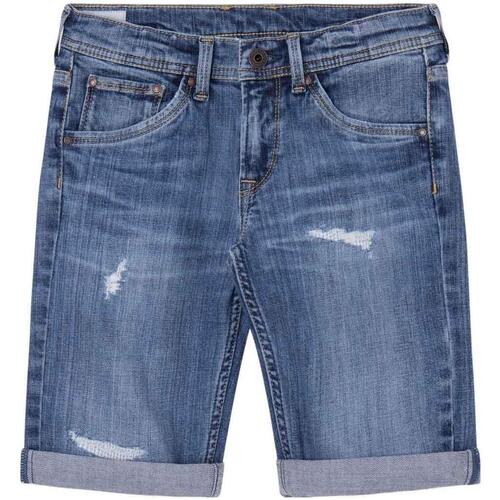 Vêtements Garçon Wash Shorts / Bermudas Pepe jeans  Bleu