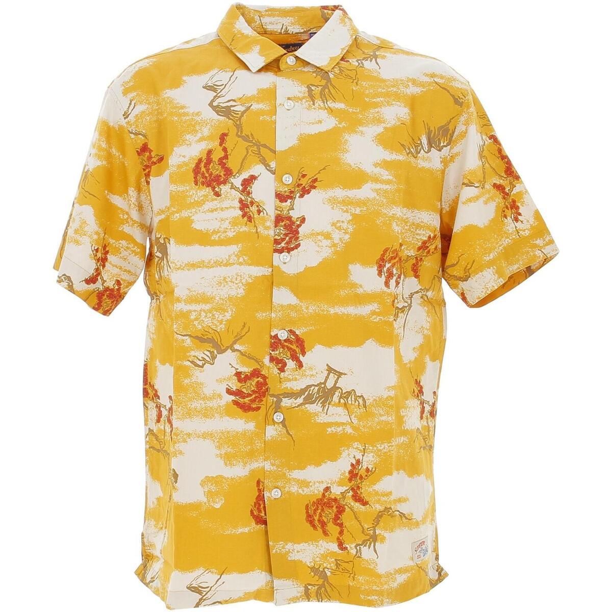 Vêtements Homme Chemises manches courtes Superdry Vintage hawaiian s/s shirt yellow Jaune