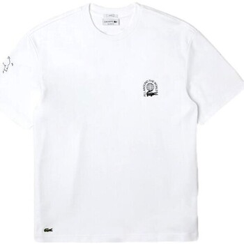Vêtements Homme T-shirts manches courtes Lacoste CAMISETA BLANCA HOMBRE   RELAXED FIT TH8047 Blanc