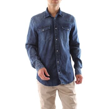 Vêtements Homme Chemises manches longues Dondup UC300R DS0259 FP7-800 Bleu
