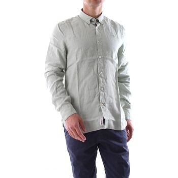 Vêtements Homme Chemises manches longues work Timberland TB0A2DC3Q431 - LINEN SHIRT-FROSTY GREEN Vert