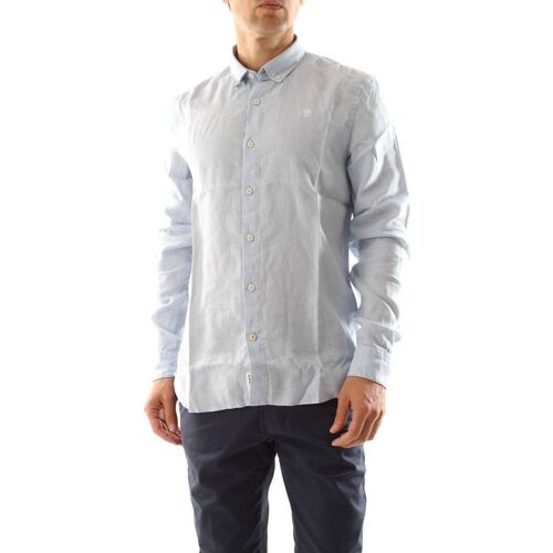 Vêtements Homme Chemises manches longues Timberland TB0A2DC39401 - LINEN SHIRT-SKYWAY Bleu