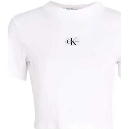 Vêtements Femme T-shirts manches courtes Calvin Klein JEANS Joes Essential classic Blanc