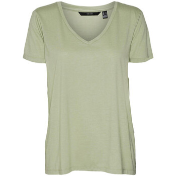 Vêtements Femme T-shirt Essentials Cropped Logo vermelho branco mulher Vero Moda 10260455 Vert