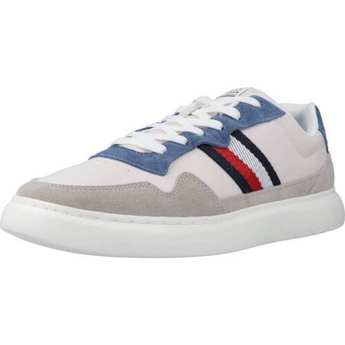 Chaussures Homme Baskets mode Tommy Hilfiger LIGHTWEIGHT LEATHER MIX Gris