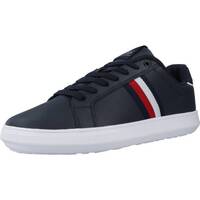 Chaussures Homme Baskets mode Tommy Hilfiger CORPORATE LEATHER CUP ST Bleu