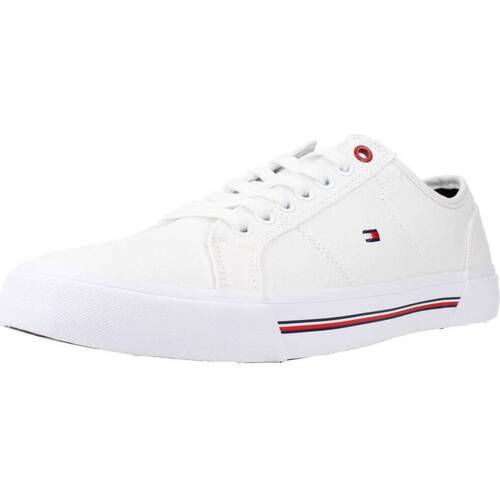 Chaussures Homme Baskets mode Tommy Hilfiger CORE CORPORATE VULC CANV Blanc