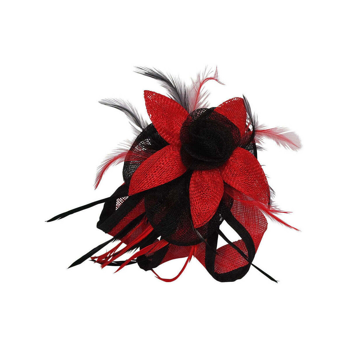Beauté Femme Accessoires cheveux Chapeau-Tendance Bibi de cérémonie IKIOVA Rouge