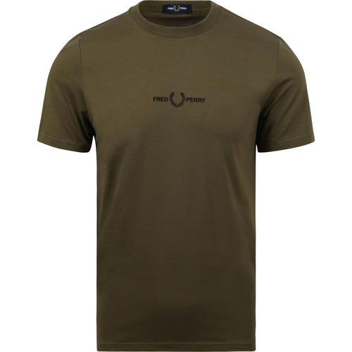 MCQ logo patch basic T-shirts & Polos Fred Perry T-Shirt M4580 Vert Foncé Vert