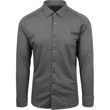 chemise desoto  chemise kent sans repassage mélangé gris 