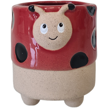 Maison & Déco Vases / caches pots d'intérieur Faye Petit cache pot coccinelle en céramique 8.5 cm Rouge