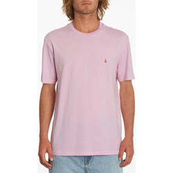 Vêtements Homme T-shirts manches courtes Volcom Camiseta  Stone Blanks Paradise Pink Rose