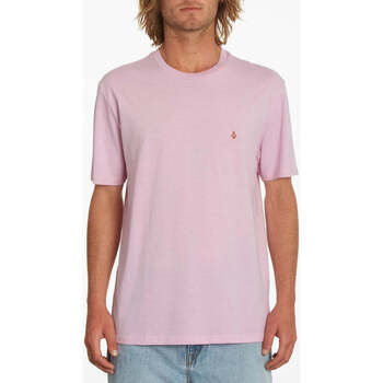 Vêtements Homme organic cotton slogan hoodie Rot Volcom Camiseta  Stone Blanks Paradise Pink Rose