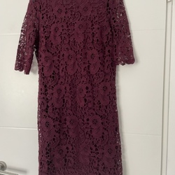 Vêtements Femme Robes courtes La Redoute Robe moulante dentelle Bordeaux Bordeaux