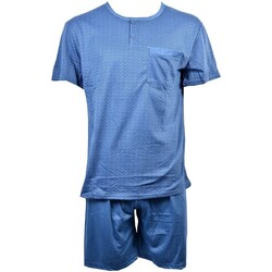 Vêtements Homme Pyjamas / Chemises de nuit Ozabi Pyjama Court Homme ECO HOMEWEAR Bleu