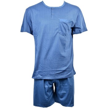 Vêtements Homme Pyjamas / Chemises de nuit Ozabi Court ECO HOMEWEAR 3136 B Bleu