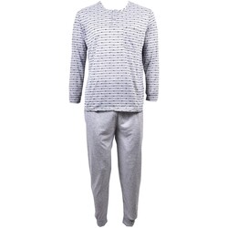 Vêtements Homme Pyjamas / Chemises de nuit Ozabi Pyjama Homme Long Eco Gris