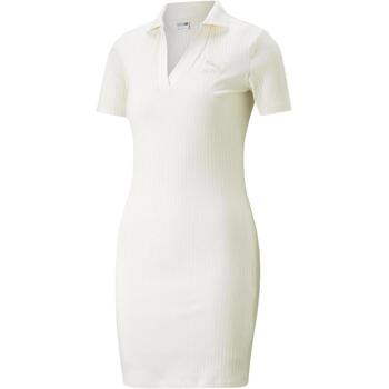 Vêtements Femme Robes Puma Classics Ribbed V-Collar Blanc
