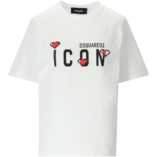 Vêtements Femme Roberto Collina crew-neck T-shirt Dsquared Icon Game Lover Easy Blanc