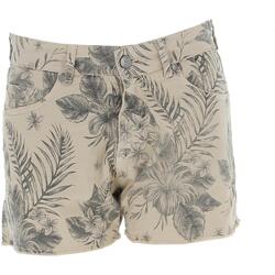 Vêtements Femme Shorts / Bermudas Von Dutch Short toile confort allover print ceinture dos Beige